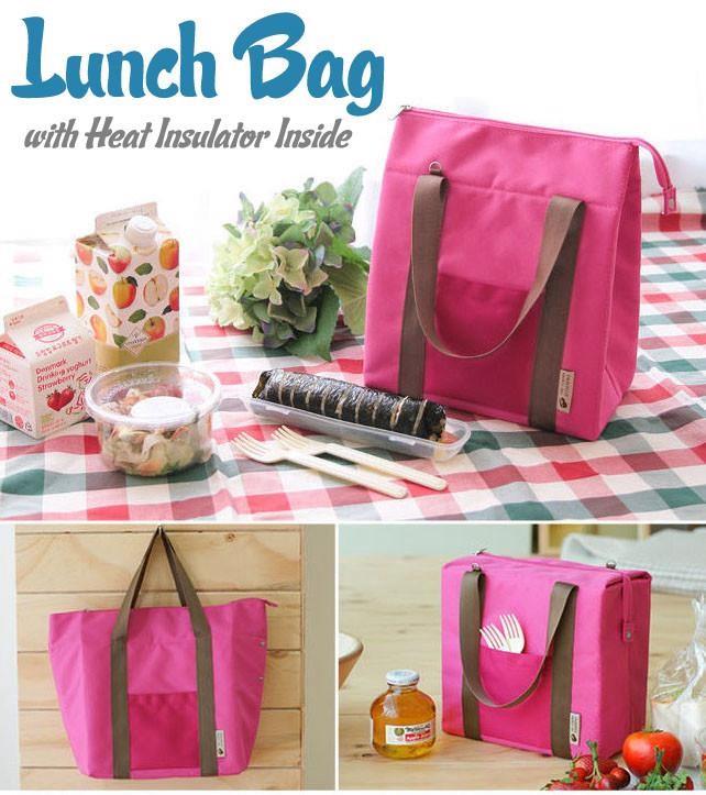 Korean Design Lunch Bag for Picnic and Take Away with Heat Insulator