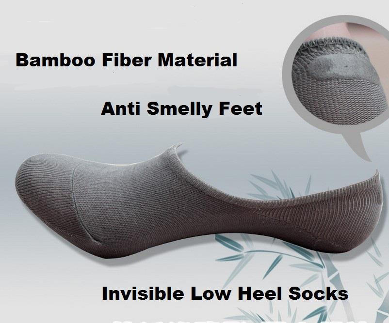 Korean Invisible Socks Anti Slip Bamboo Fiber Non-skid Unisex Low Heel Korean Invisible Socks Anti Slip Bamboo Fiber Non-skid Unisex Low Heel