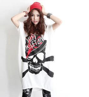 Korean Long loose short-sleeved T-shirt (ADN0822) Korean Long loose short-sleeved T-shirt (ADN0822)