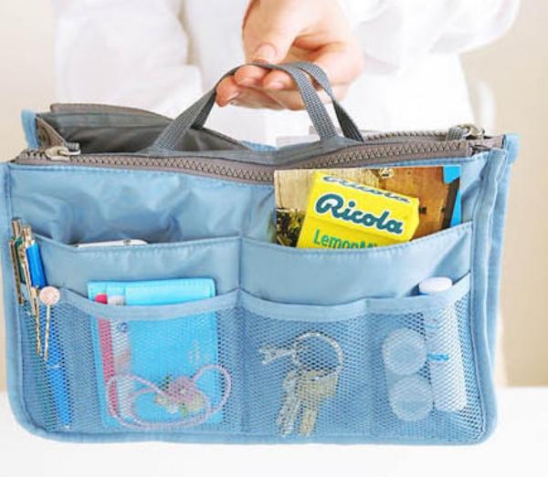 Korean Multi Purpose Travel Organizer Bag Double Zip Phones Gadgets