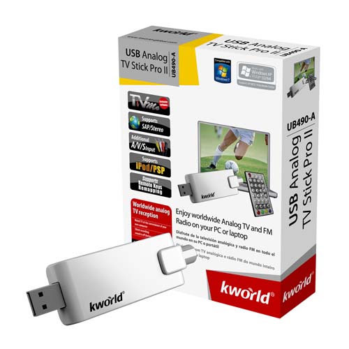 KWORLD TV TUNER EXT USB 2.0 ANALOG STICK PRO II (UB490-A)