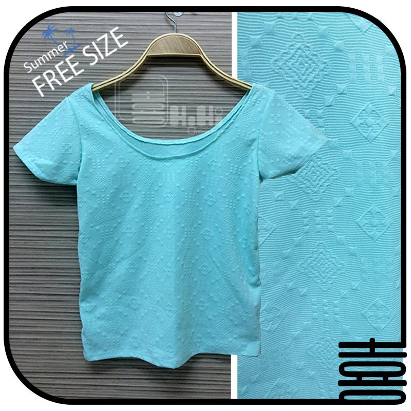 Ladies Pastel Short top / Latex Material / Shirt / Female Free Size