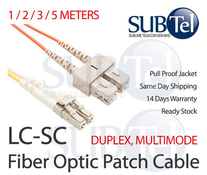 LC-SC Duplex Multimode Optical Fiber Patch Cord FTTH 1M 2M 3M 5M Cable LC-SC Duplex Multimode Optical Fiber Patch Cord FTTH 1M 2M 3M 5M Cable