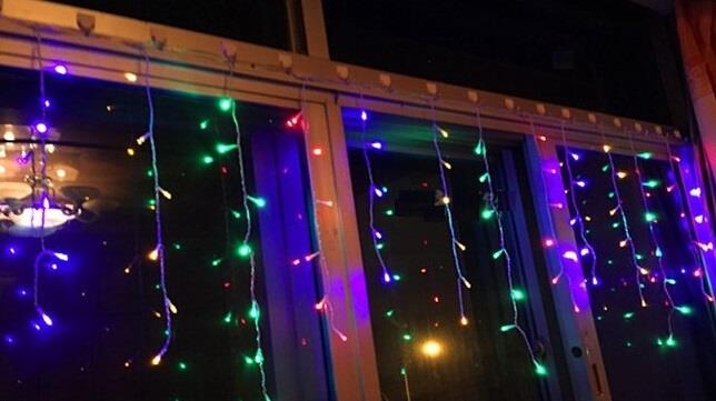 LED Curtain Waterfall Xmas Party Christmas Decoration Holiday Lights
