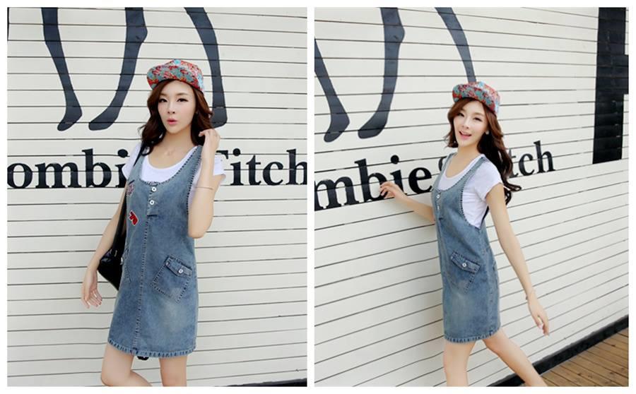 Denim pinafore dress malaysia