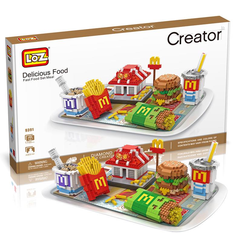 Loz (Lego Bricks Compatible) Child 9391 Fast Food Set Meal (1700pcs) Loz (Lego Bricks Compatible) Child 9391 Fast Food Set Meal (1700pcs)