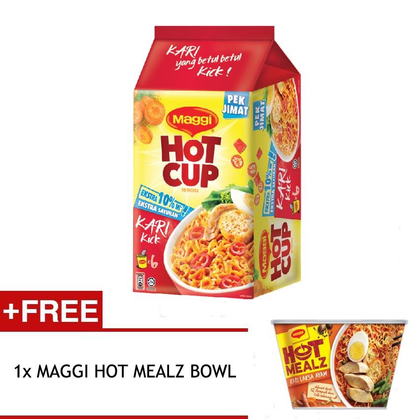 MAGGI HOT CUP CURRY BUY 6 FREE 1 HOT MEALZ @RM9.80