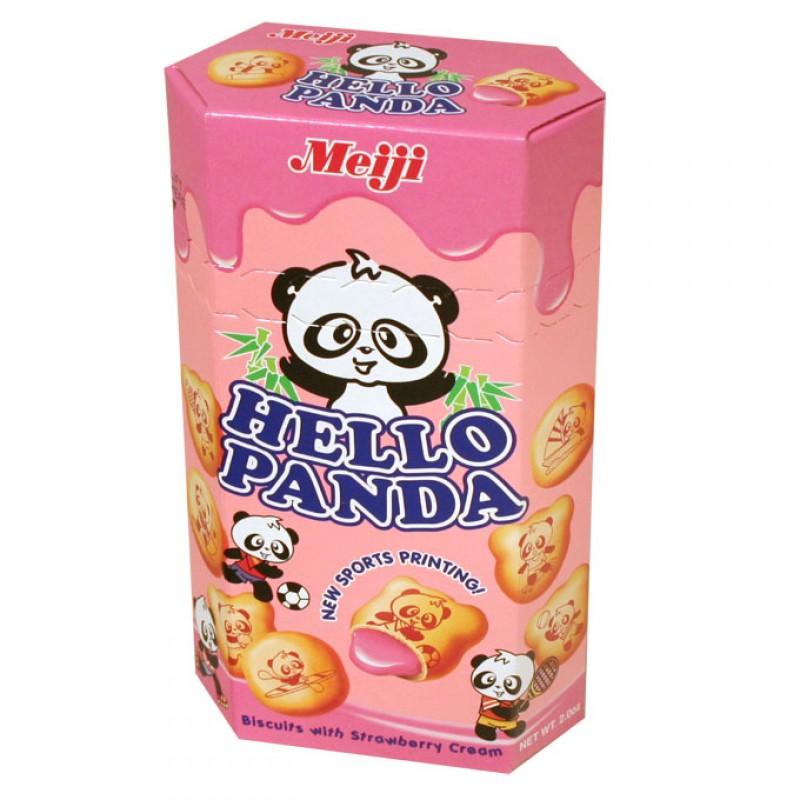 MEIJI HELLO PANDA STRAWBERRY 57.5G X 10 boxes