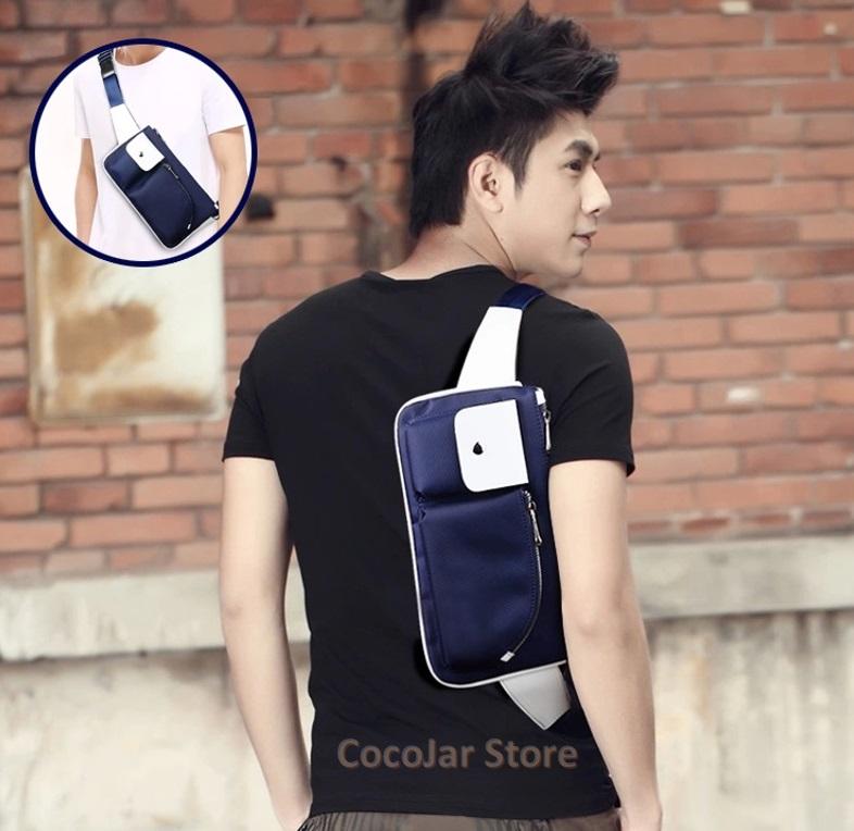 Men Nylon Waist and Cross Body Sling Bag