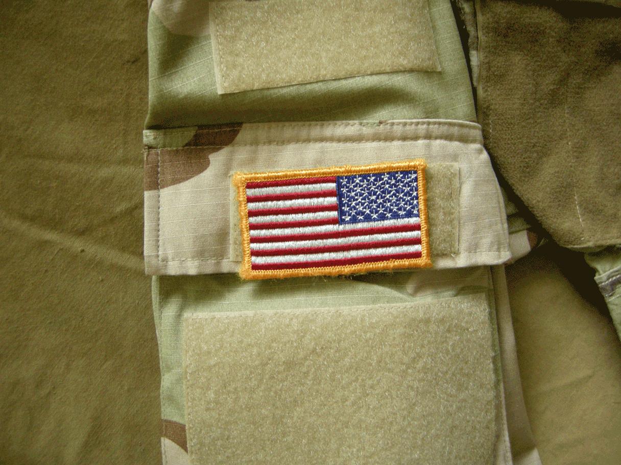 US MILITARY UNIFORM FLAG FULL COLORS VELCRO US MILITARY UNIFORM FLAG FULL COLORS VELCRO