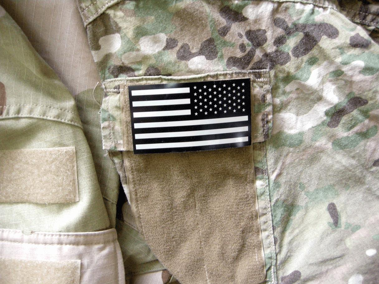 US MILITARY UNIFORM FLAG INFRA RED VELCRO US MILITARY UNIFORM FLAG INFRA RED VELCRO