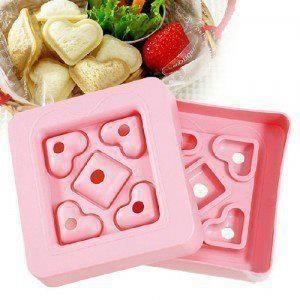 Mini Hearts Square Sandwich / Bread Moulds