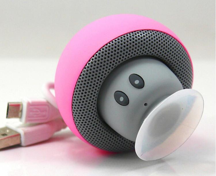 New MIni Mushroom Bluetooth Speaker Wireless Hands Free Pink
