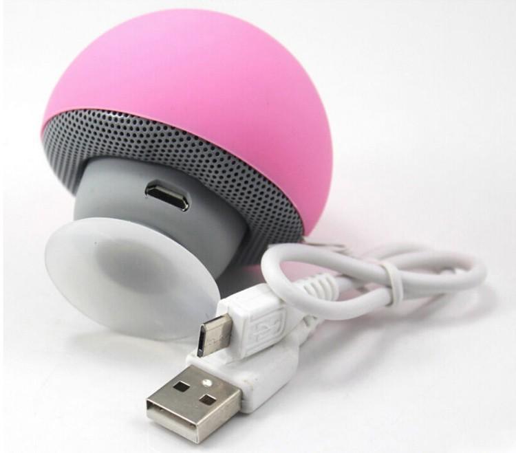 New MIni Mushroom Bluetooth Speaker Wireless Hands Free Pink