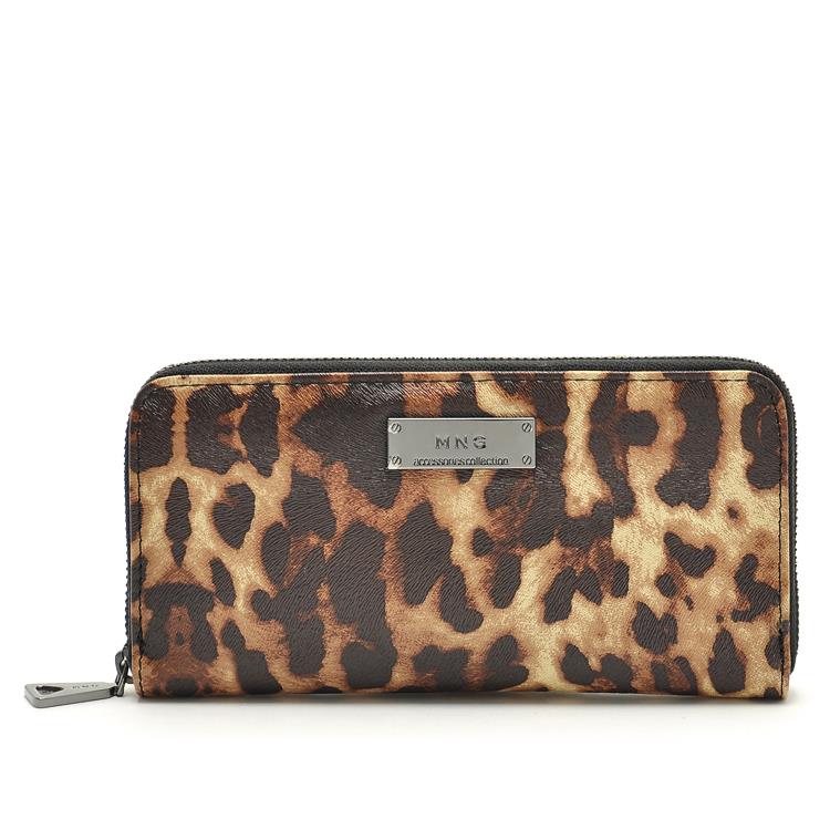 MNG Mango Leopard Zip Wallet-Ready Stock