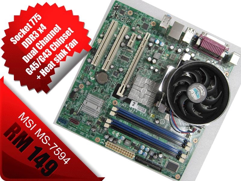 MSI MS-7594 Socket LGA 775 motherboa (end 9/2/2017 11:34 AM)