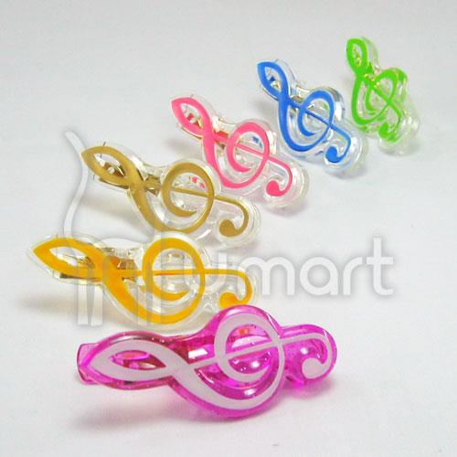 Music Rainbow Color Treble Clef Crysital Clips 3pcs Music Rainbow Color Treble Clef Crysital Clips 3pcs