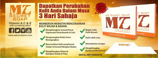 MZ SECRET SOAP / SABUN MZ SECRET VITAMIN A, C & E MZ SECRET SOAP / SABUN MZ SECRET VITAMIN A, C & E