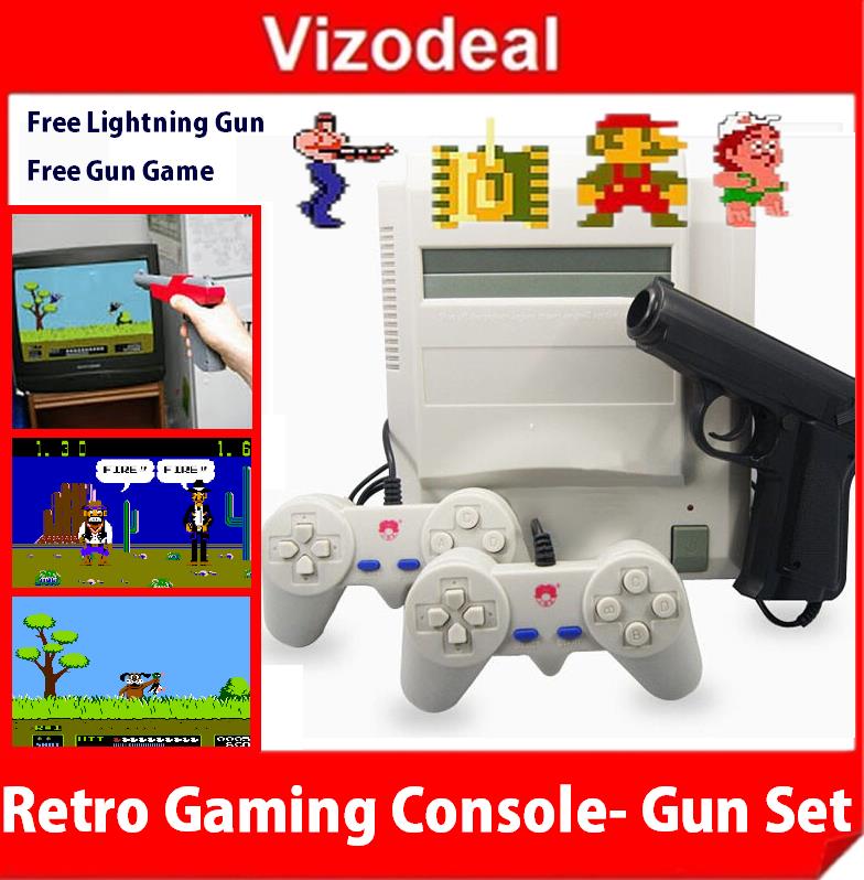 NES FC Retro Video Games Console D31 (Free Gun and Gun Game Cartridge)