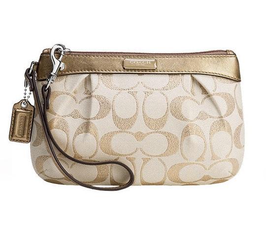 coach wristlets gold