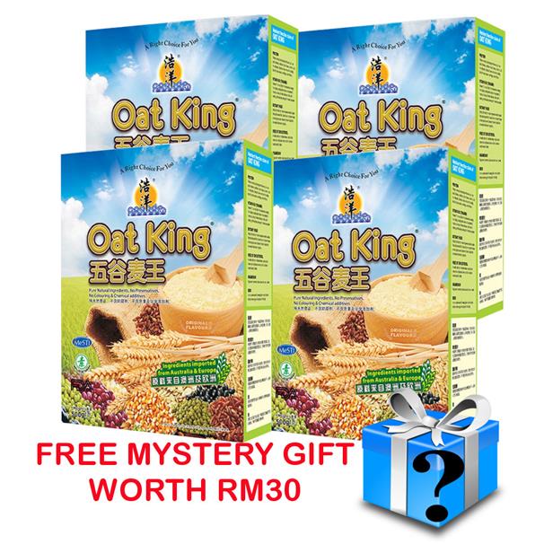Oat King Original Flavor 500g X 4 Free Mystery Gift Worth Rm30 Oat King Original Flavor 500g X 4 Free Mystery Gift Worth Rm30