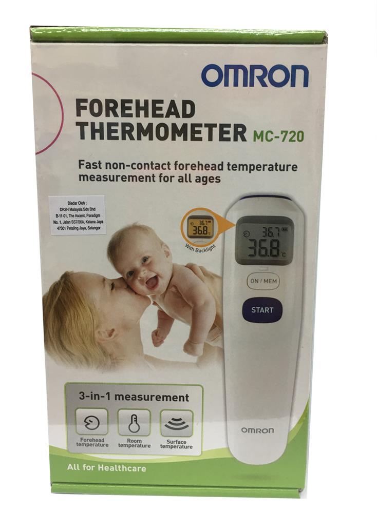 Omron MC-720 Forehead Thermometer (1 year warranty)