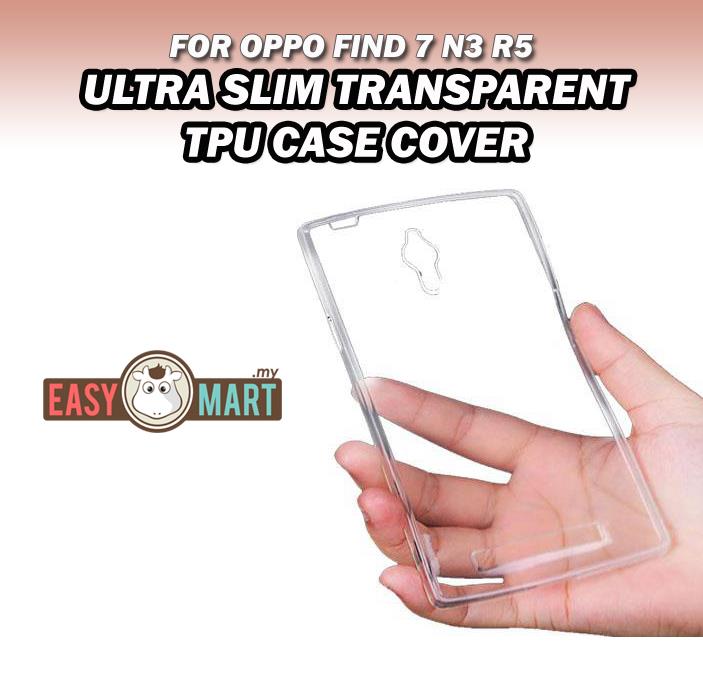 Oppo Find 7 N3 R5 0.3mm Ultra Slim Transparent TPU Case Cover