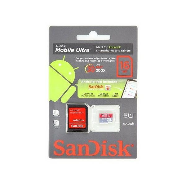 sandisk 16gb mobile ultra micro sd sdhc card class 10 sandisk 16gb mobile ultra micro sd sdhc card class 10