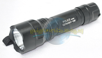 POLICE 200W Rechargeable CREE LED Flashlight/Torch + Bike Mount POLICE 200W Rechargeable CREE LED Flashlight/Torch + Bike Mount