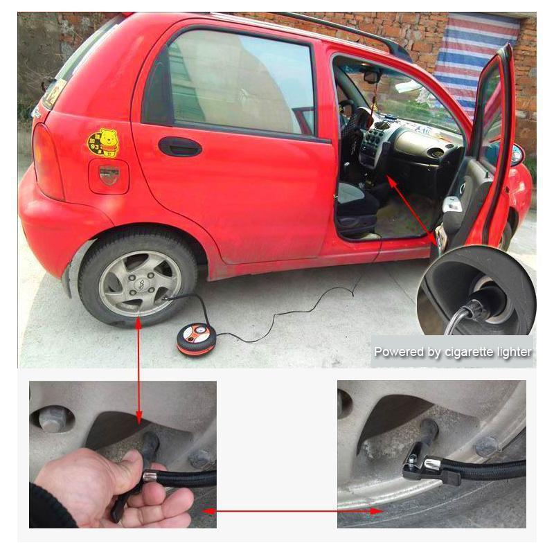 Portable Auto Car Pump Tire Tyre Inflator Mini Air Compressor Portable Auto Car Pump Tire Tyre Inflator Mini Air Compressor