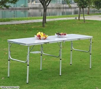 Portable Folding Table Aluminium 180 x 60cm