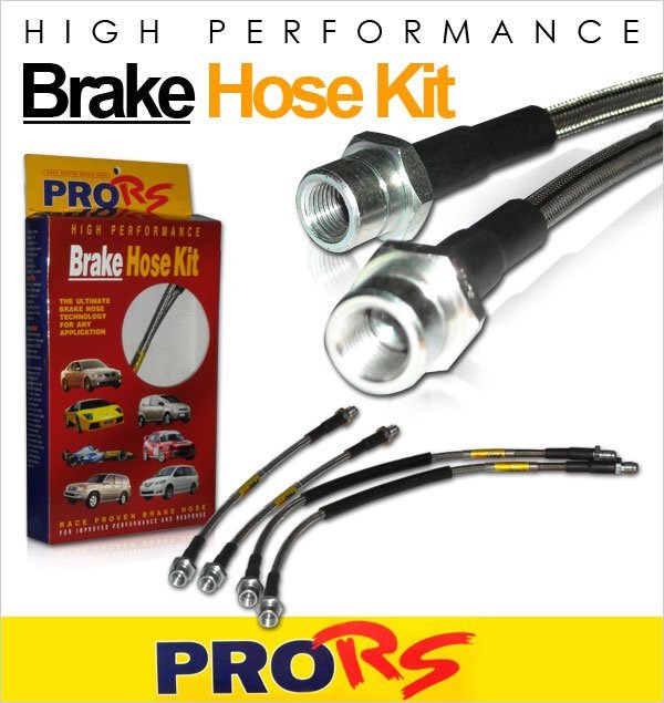 PRORS Front Rear Steel Braided Brake Hose Mercedes Benz W201 190E