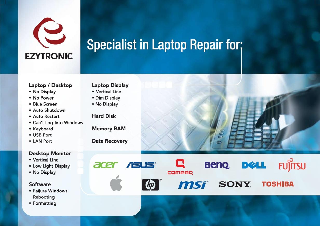 REPAIR AND SERVICE ALL TYPE OF LAPTOPS / NOTEBOOKS