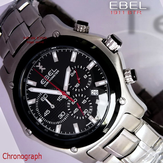 SALE TOP GRADE - EBEL 1911 BTR CHRONOGRAPH - STOPWATCH (SOLID BLACK) SALE TOP GRADE - EBEL 1911 BTR CHRONOGRAPH - STOPWATCH (SOLID BLACK)