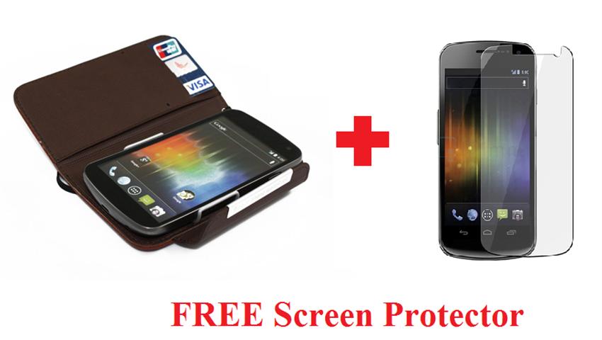 Samsung Galaxy Nexus i9250 Leather case + FREE Protector