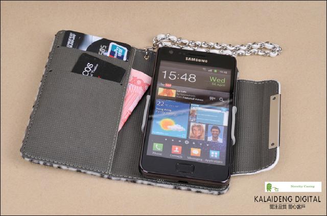 Samsung Galaxy S 2 S2 Leopard casing case - WALLET