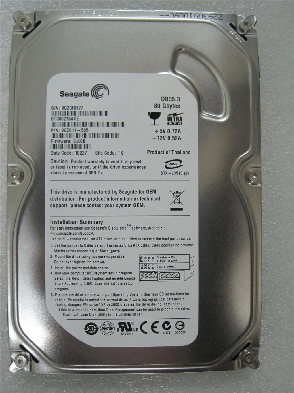 New seagate 80gb ide pata 3.5' deskto (end 4/1/2016 4:15 pm)