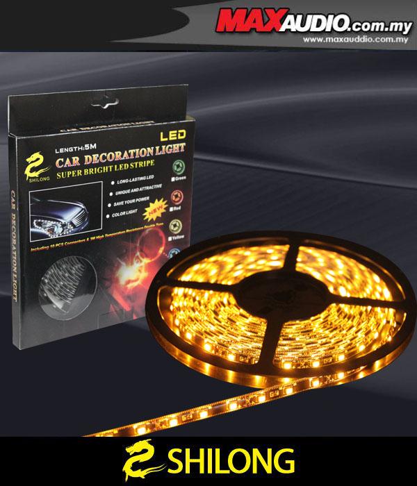 SHILONG 5 Meter 0.6W Super Bright Big LED Yellow Stripe Light SHILONG 5 Meter 0.6W Super Bright Big LED Yellow Stripe Light