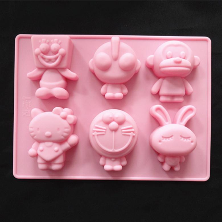 Silicone Cute Cartoon Mold 6 in 1