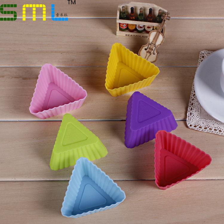 Silicone Triangle shape Jelly / Puding / Cup Cake Mold (10pcs)