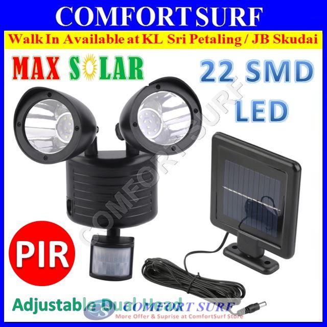 Solar Powered Super Bright 22 LED Dual Head PIR Motion Sensor Light Solar Powered Super Bright 22 LED Dual Head PIR Motion Sensor Light