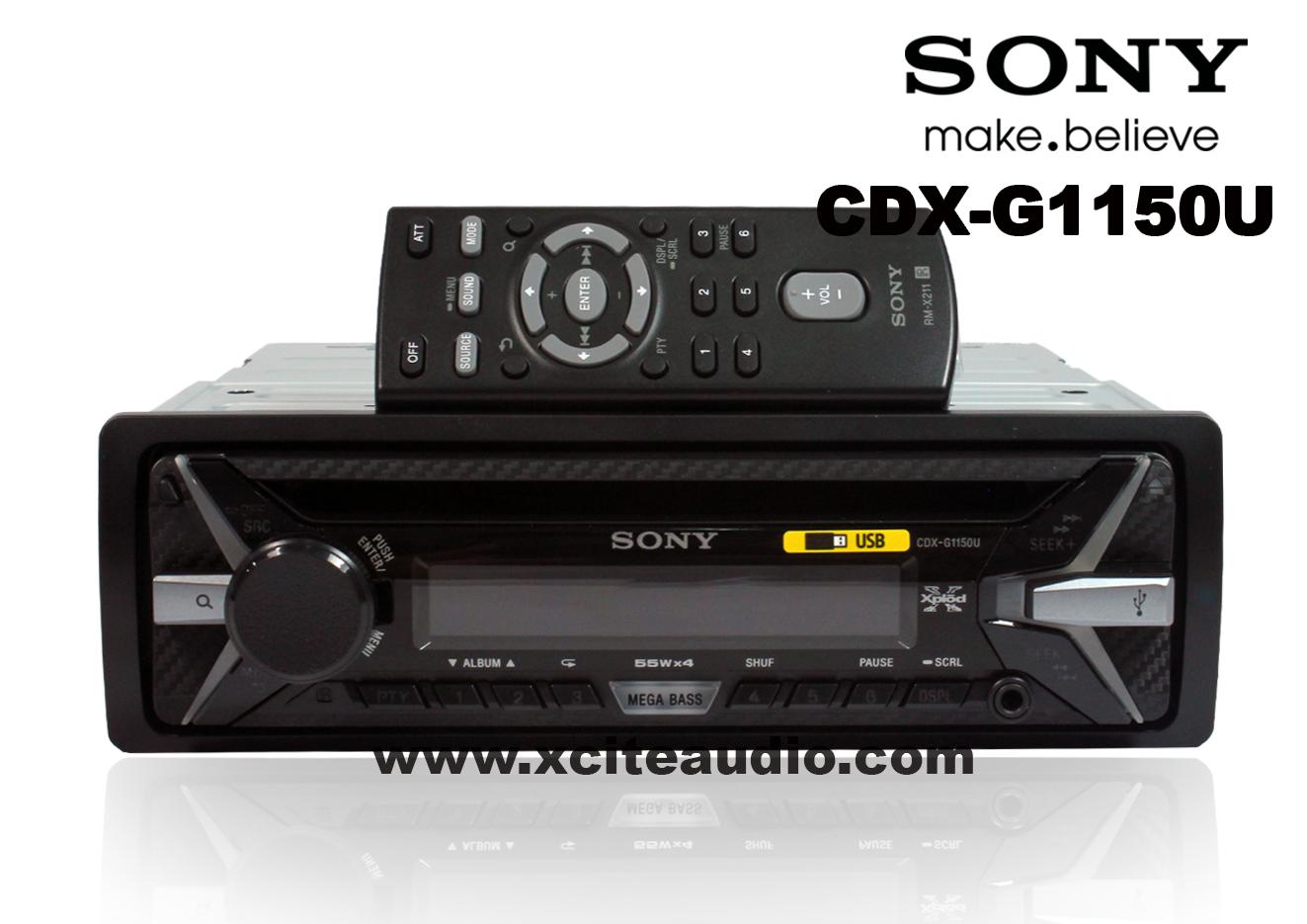 SONY CDX-G1150U Single 1Din USB MP3 CD FM Car player Stereo Head Unit 