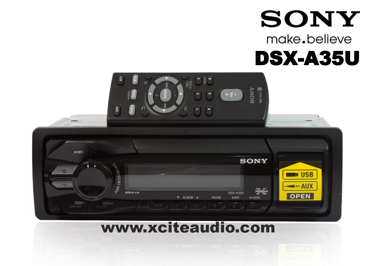 SONY DSX-A35U 1-Din LCD USB Receiver Car Stereo Head Unit Player