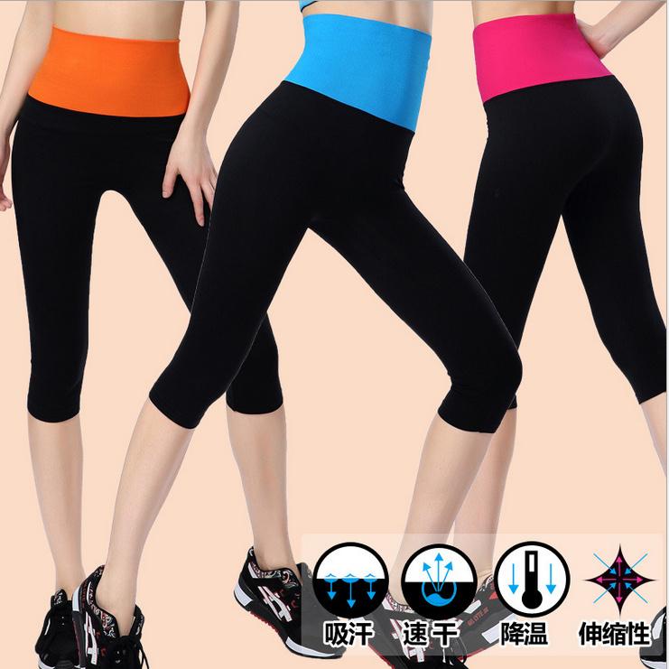 Download the App Yoga Pants - Yoga pants differ quite a bit from both leggings and tights. Since they are made for athletes they are designed to absorb sweat and dry quickly. You will usually see them made from polyester and spandex or elastane to allow them to stretch in hot temperatures like hot yoga.