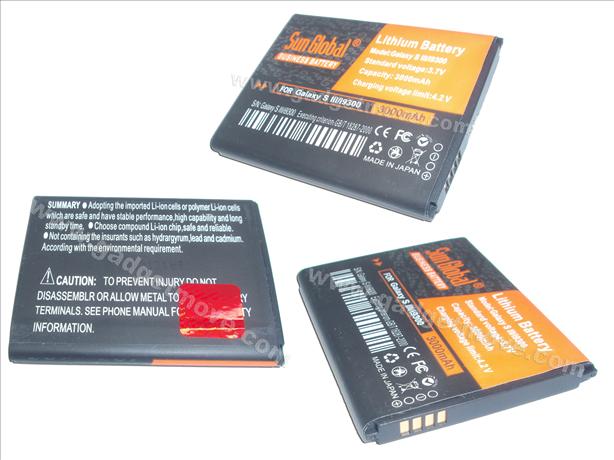Sun Global Samsung Galaxy S3 3000mAh Extended / High capacity Battery Sun Global Samsung Galaxy S3 3000mAh Extended / High capacity Battery