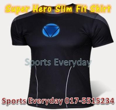 Super Hero Slim Body Fit Compression Shirt baju - Iron Man 3(elastic) Super Hero Slim Body Fit Compression Shirt baju - Iron Man 3(elastic)