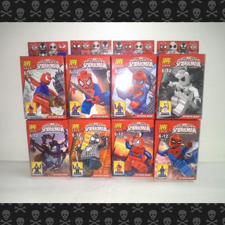 Super Heroes Lego Compatible Action Figures - Full Set Spiderman