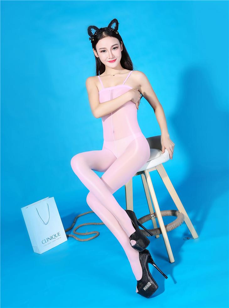 Super Thin Sexy Transparent Sling Open Type Stocking (Pink) Super Thin Sexy Transparent Sling Open Type Stocking (Pink)