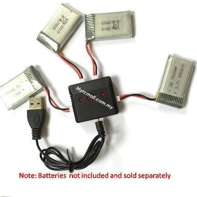 Syma X5C X5SC X5SW Hubsan X4 4 Port 3.7v USB Lipo Battery Charger