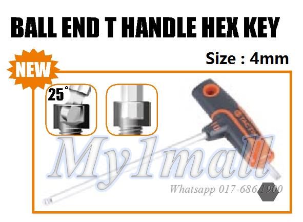 TACTIX 206307 T HANDLE BALL END HEX KEY 4MM TACTIX 206307 T HANDLE BALL END HEX KEY 4MM